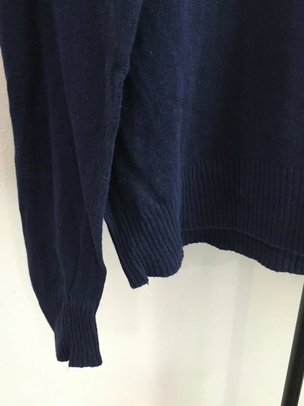 J CREW Crewneck Blue Linen Blend Knit Long Sleeve Pullover Sweater